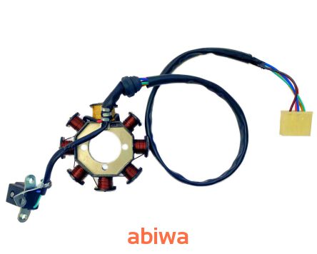 CEWKI ISKROWNIKA (STATOR) 8-ZWOJOWE ATV, BASHAN 200-250CCM 5-kabli