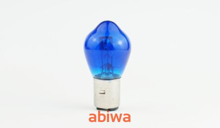 ŻARÓWKA LAMPY S2 / BA20D - BAŃKA PRZÓD 12V - 35W/35W - NIEBIESKA - BEZ ECE