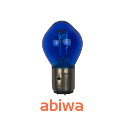 ŻARÓWKA LAMPY S2 / BA20D - BAŃKA PRZÓD 12V - 35W/35W - NIEBIESKA - BEZ ECE