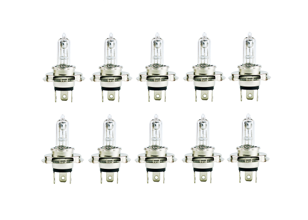 ŻARÓWKA LAMPY PRZÓD H4 12V HS1 35/35W P43T  - BEZ ECE - 10 sztuk