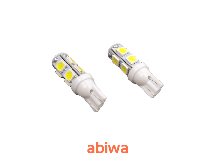 ŻARÓWKA LED W5W T10 9 LED SMD BARWA BIAŁA XENON - 2szt. - BEZ ECE